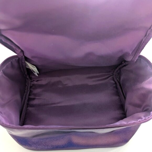 TAHARI Metallic Purple Makeup Cosmetic Travel Case BNWOT - Picture 4 of 6
